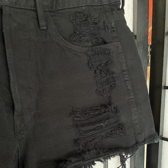 3x1 Black Distressed Jean Shorts - Picture 2 of 3